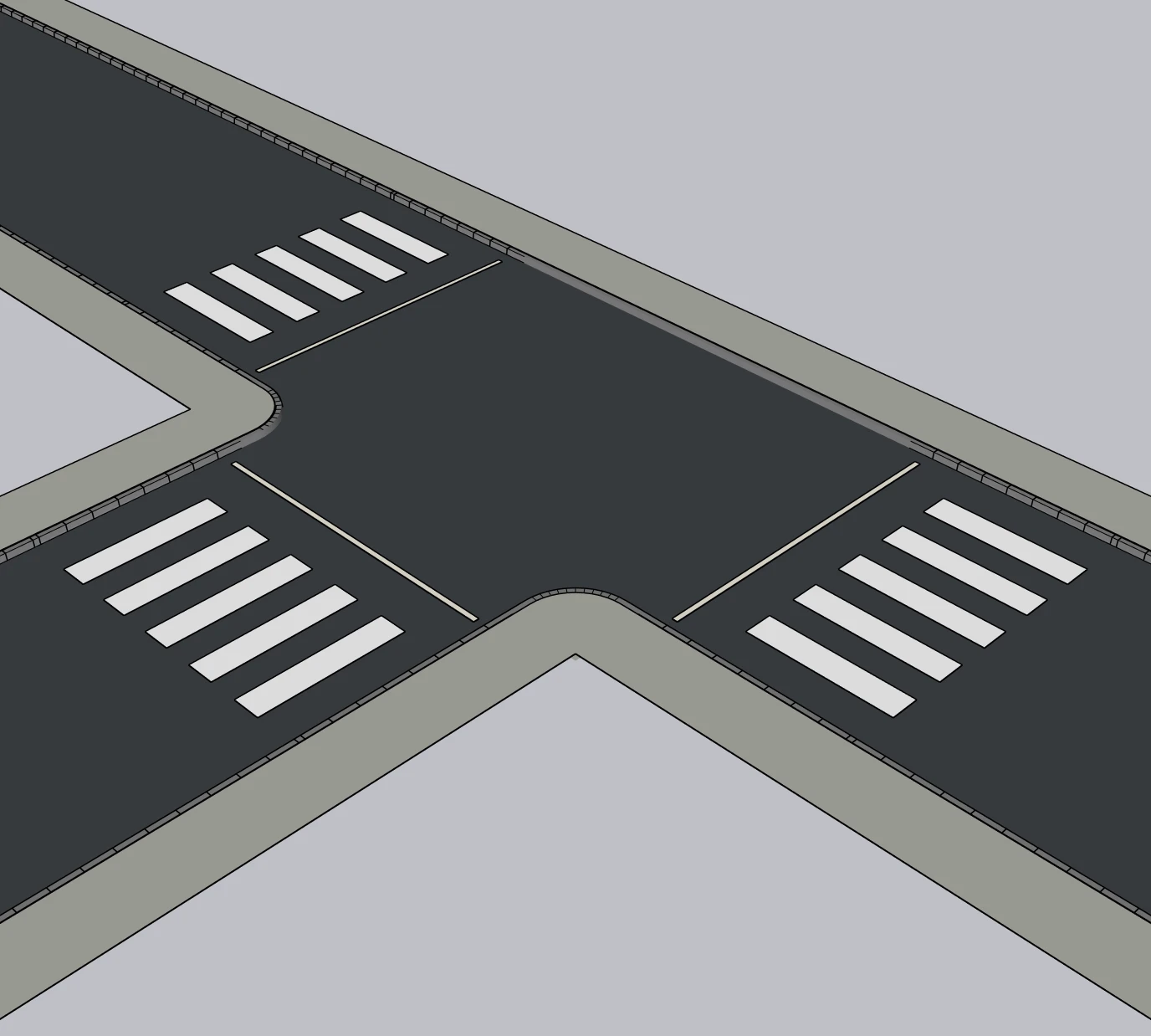 Inspect corner and crossing geometry — live SketchUp capture with numbered inspection markers