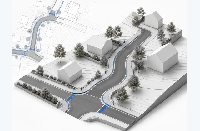 Lizark road network and site model example