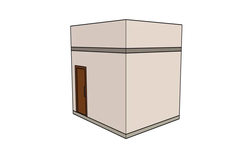Simple SketchUp model used as a starting point for visualisation