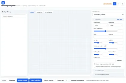 Lizark Opening Designer interface