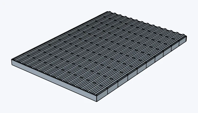Cold-formed steel (CFS) floors and decking, structural surface / decking, captured in SketchUp 2026 with Lizark