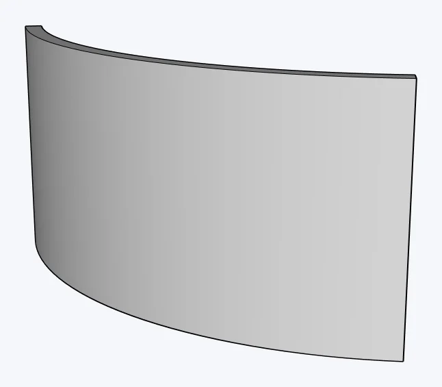 CMU masonry curved walls, exposed masonry core, captured in SketchUp 2026 with Lizark