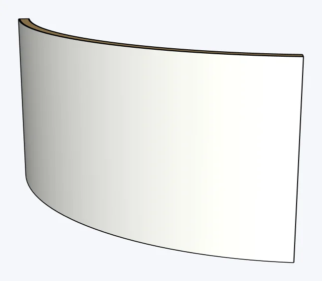 Wood light-frame curved walls, with finish layers, captured in SketchUp 2026 with Lizark